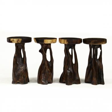 set-of-four-organic-exotic-wood-barstools