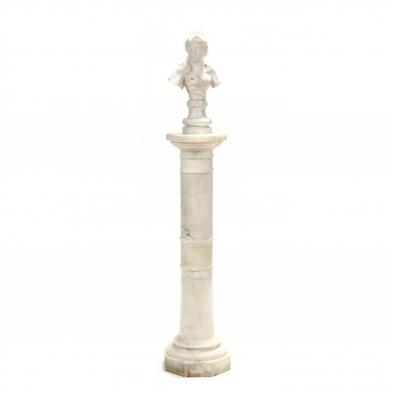 a-gennai-italian-19th-century-bust-of-a-woman-with-marble-column