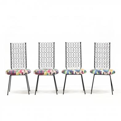 set-of-four-mid-century-iron-side-chairs