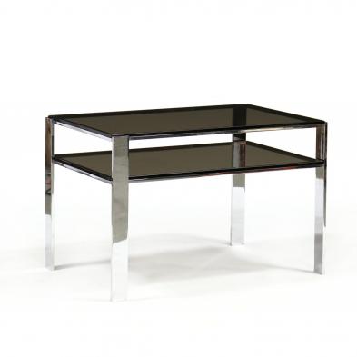 mid-century-chrome-and-glass-two-tiered-table