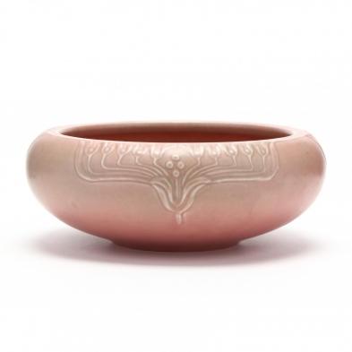 rookwood-pink-glazed-low-bowl