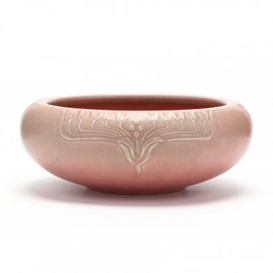 rookwood-pink-glazed-low-bowl