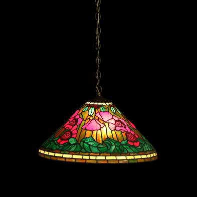 arts-and-crafts-style-poppy-stained-glass-hanging-light