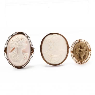 three-victorian-cameo-brooches