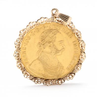 austrian-gold-coin-pendant
