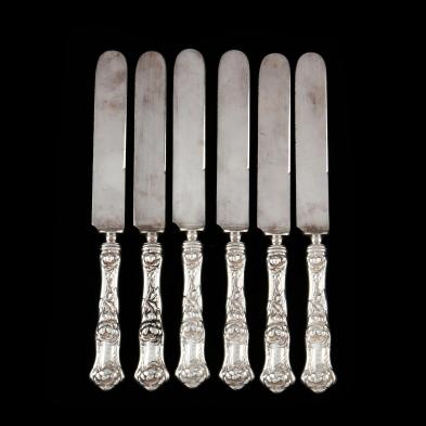 set-of-six-wallace-peony-sterling-silver-knives
