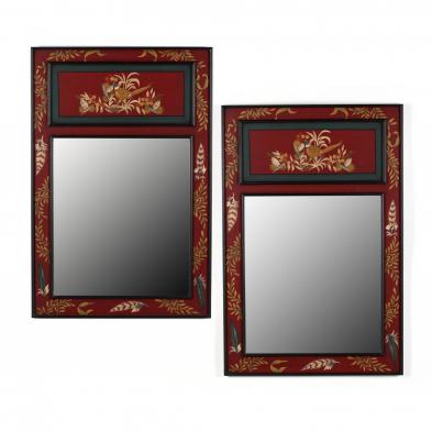 bob-timberlake-pair-of-paint-decorated-trumeau-mirrors