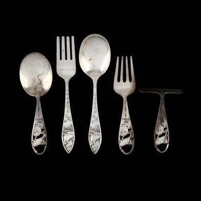 two-sets-of-child-s-sterling-silver-flatware