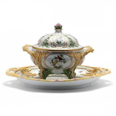 a-large-herend-tureen-and-under-plate