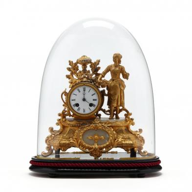 contemporary-domed-figural-mantel-clock