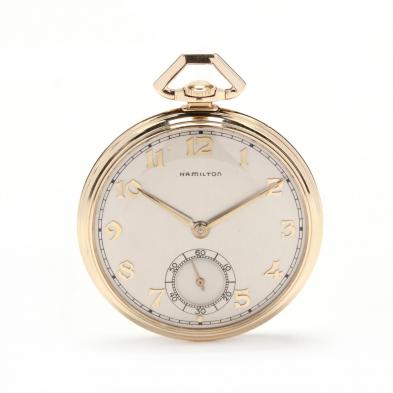 vintage-14kt-gold-open-face-pocket-watch-hamilton