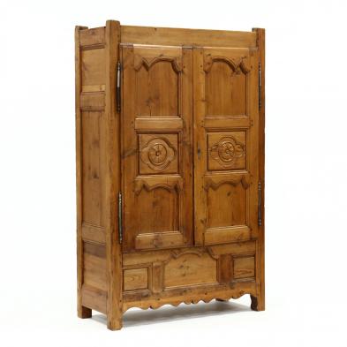 french-provincial-carved-pine-armoire