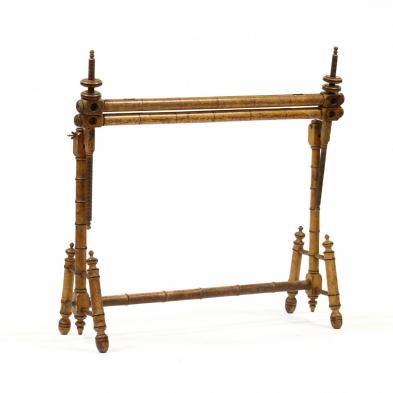 antique-continental-faux-bamboo-tapestry-loom