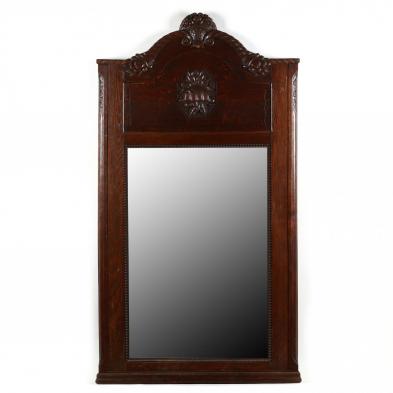 antique-french-carved-oak-trumeau-mirror