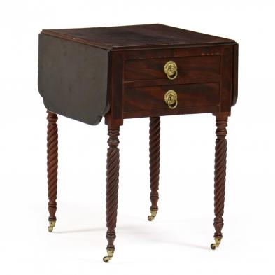 american-classical-mahogany-two-drawer-stand