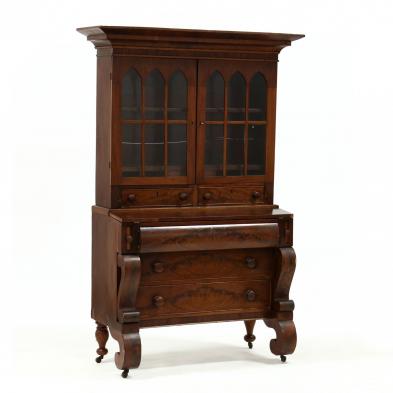 american-classical-mahogany-secretary-bookcase