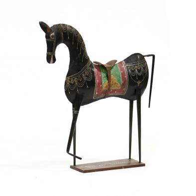 southeast-asian-painted-metal-horse