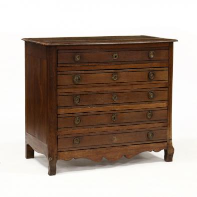 antique-french-inlaid-oak-commode