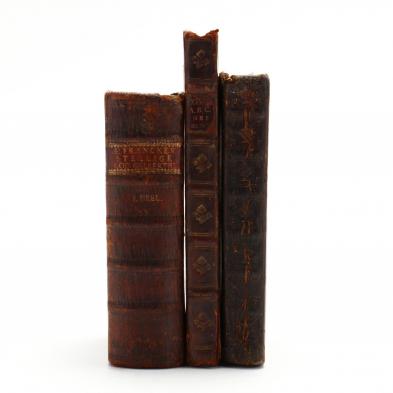 three-18th-century-dutch-leatherbound-books-on-religion