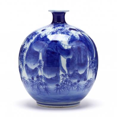 an-asian-porcelain-vase-with-sages-in-bamboo-grove