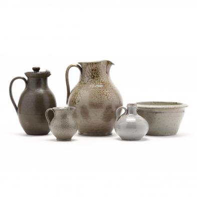 a-group-of-five-contemporary-salt-glazed-stoneware