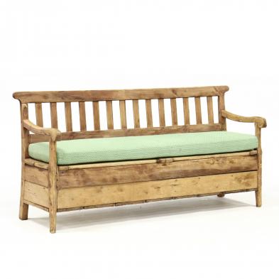 antique-english-pine-storage-bench