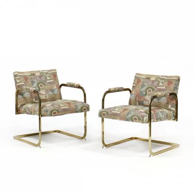 pair-of-post-modern-gilt-framed-armchairs