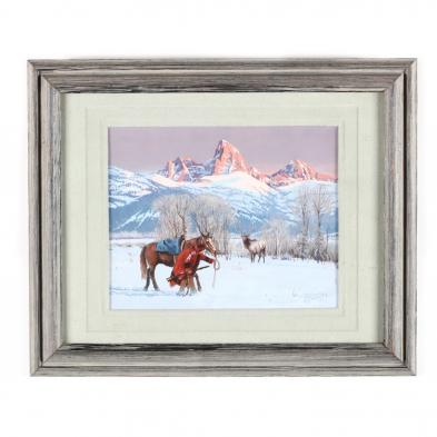 dustin-lyon-az-id-born-1951-winter-hunting-scene