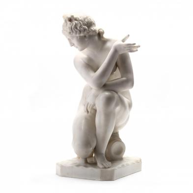 a-carved-marble-statue-of-the-crouching-venus-19th-century