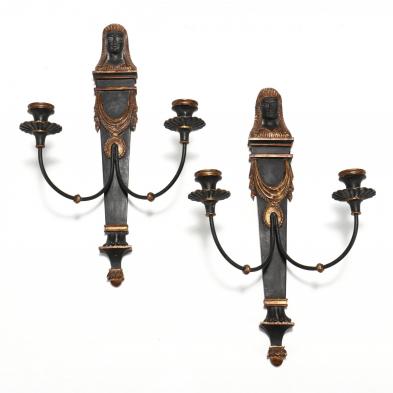 pair-of-vintage-egyptian-motif-sconces