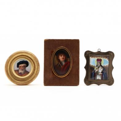 three-continental-portrait-miniatures-on-porcelain