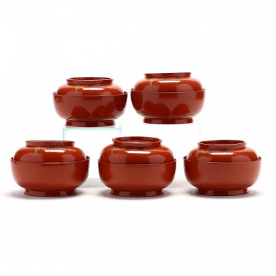 a-set-of-five-japanese-red-lacquer-bowls-with-covers