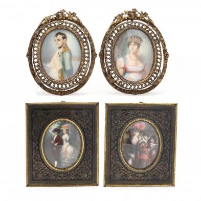 two-pairs-of-continental-portrait-miniatures