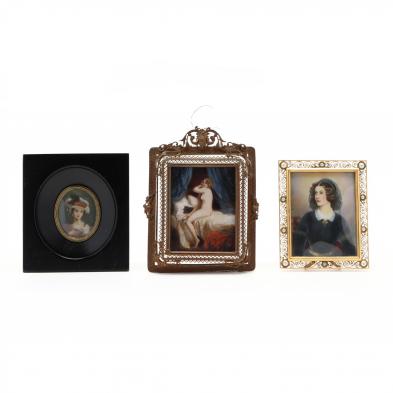 three-continental-portrait-miniatures-of-ladies