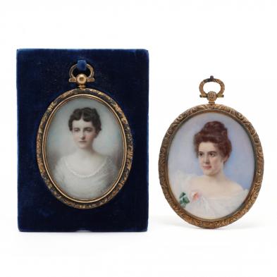 two-portrait-miniatures-of-ladies