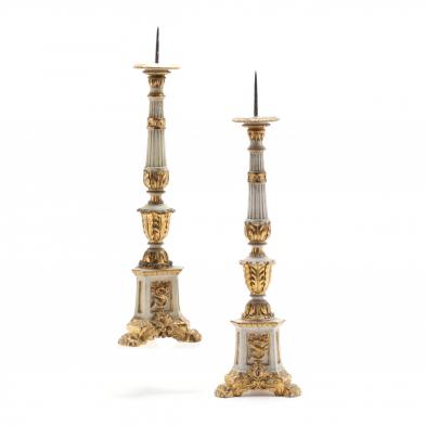 pair-of-antique-italian-carved-and-gilt-pricket-sticks
