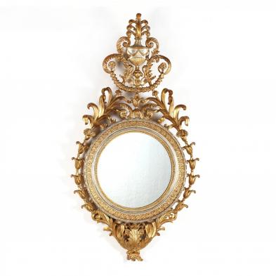 maitland-smith-regency-style-carved-and-gilt-circular-mirror
