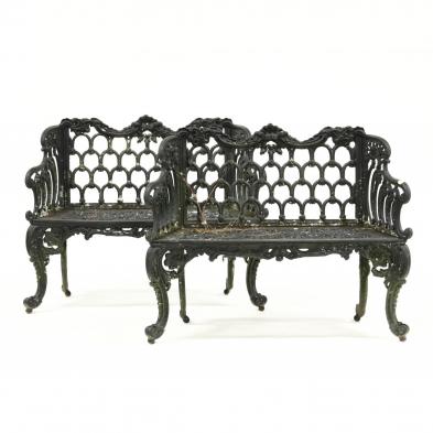after-kramer-bros-pair-of-rococo-style-garden-benches