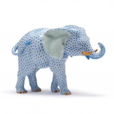 a-large-herend-blue-fishnet-elephant