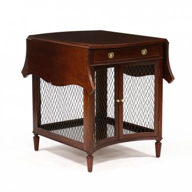 baker-regency-style-inlaid-mahogany-drop-side-table