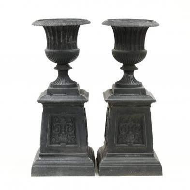 pair-of-classical-style-cast-aluminum-urns-on-socles