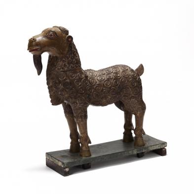 vintage-chinese-carved-and-painted-goat