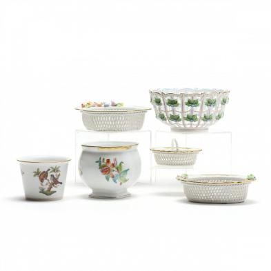 a-group-of-herend-porcelain-accessories