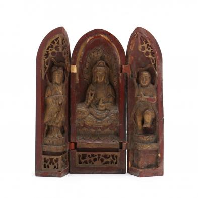 an-asian-portable-carved-wooden-buddhist-shrine