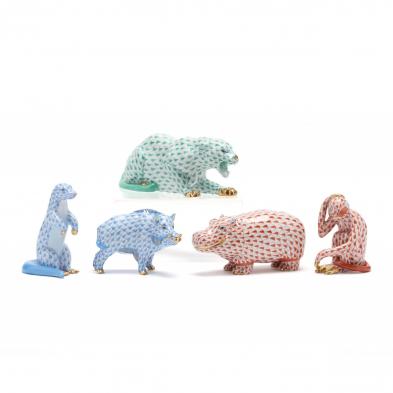 five-herend-porcelain-animals-from-africa