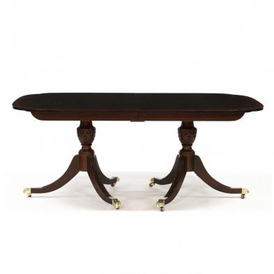 stickley-georgian-style-double-pedestal-banded-mahogany-dining-table