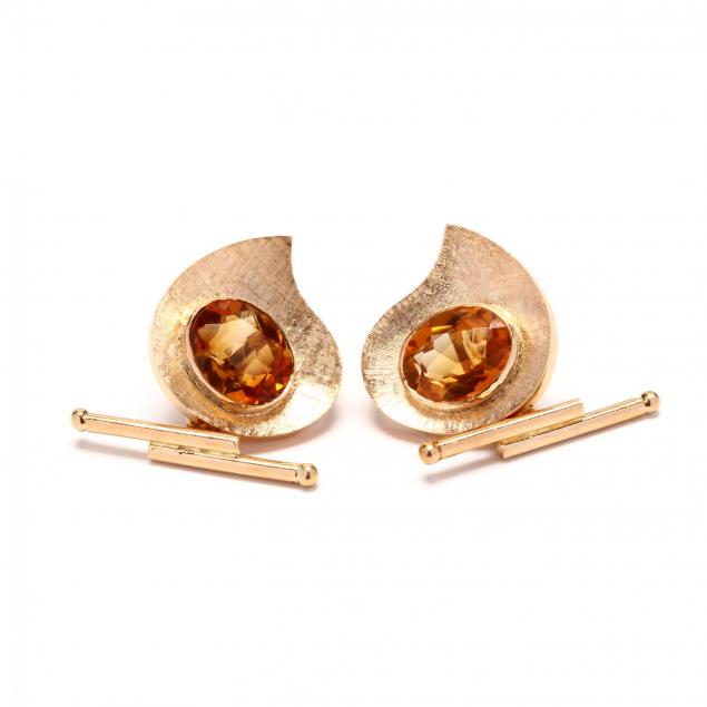 18kt-gold-and-citrine-cufflinks-ouro