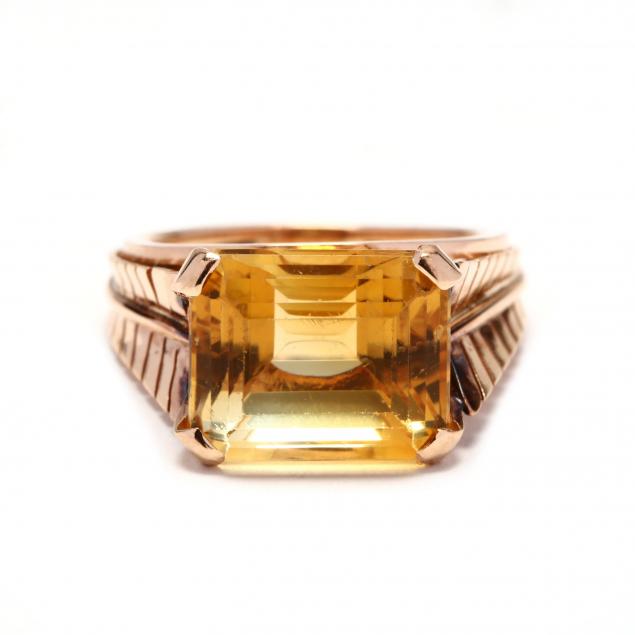 gold-and-citrine-ring