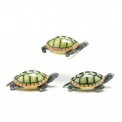 three-herend-natural-painted-turtles