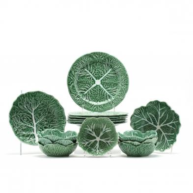 a-partial-set-of-bordallo-pinheiro-majolica